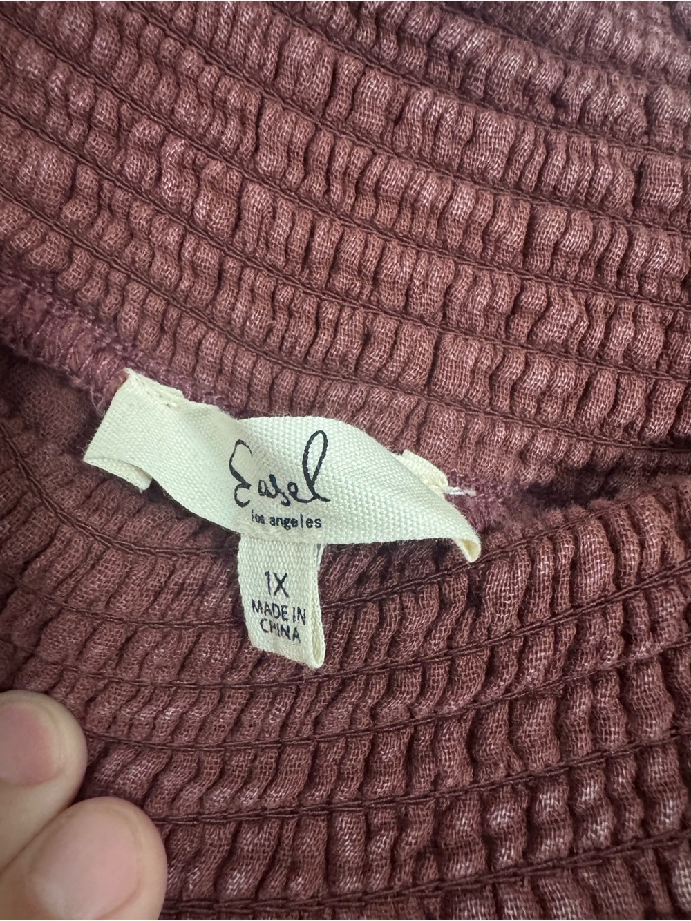 Easel Wide Leg Gauze Pants in Dusty Rose - Picture 2 of 5